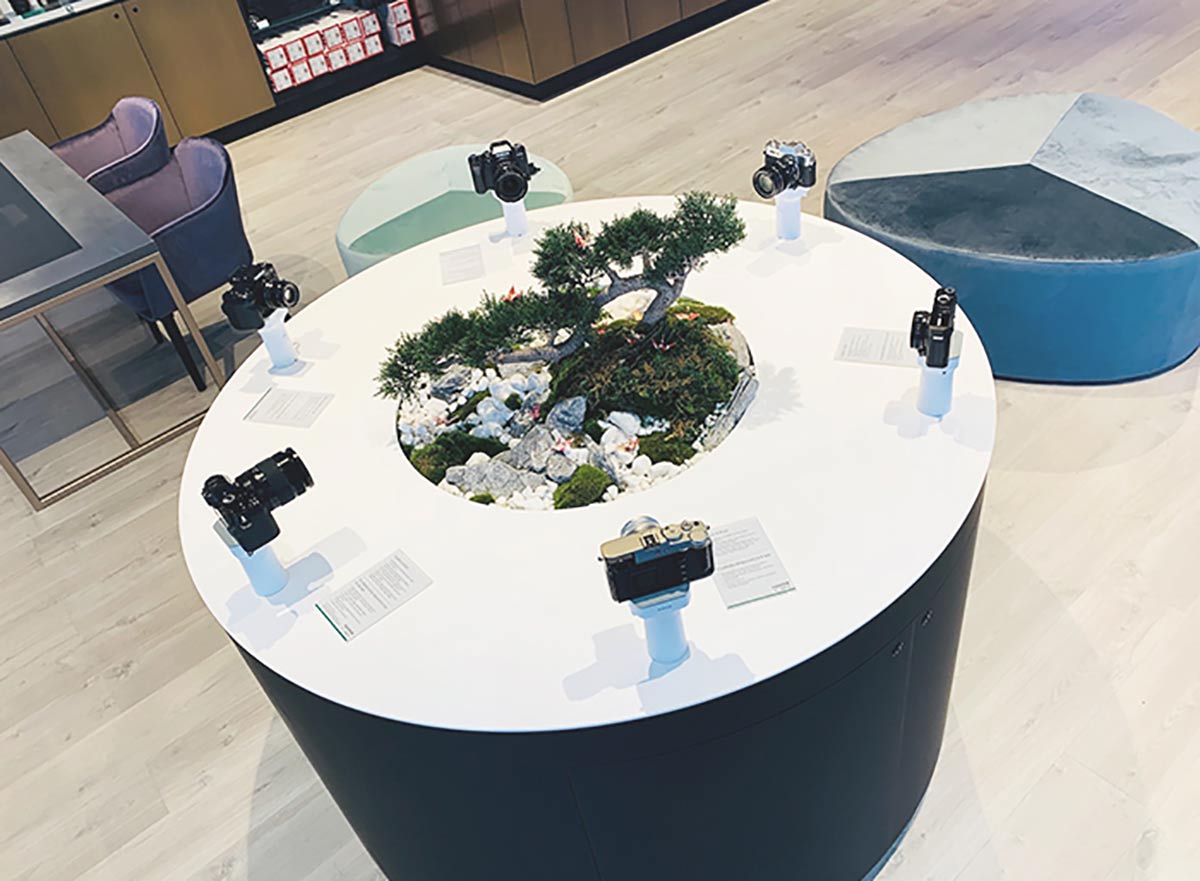 Fujifilm store with birds eye view of OnePOD Camera solutions