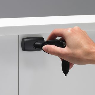 Invue black cam lock being disarmed, unlocked by OneKEY, IR3 key