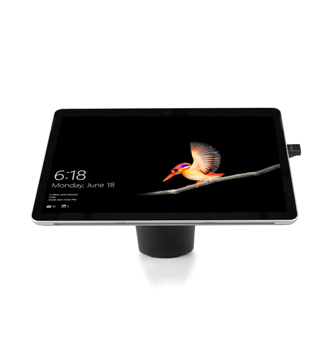 CT101 tablet stand in black, invue