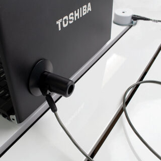 Laptop retail security, device attached to laptop, K-Lock by InVue