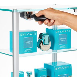 L440 Glass case security for perfume, smart lock and key, digital