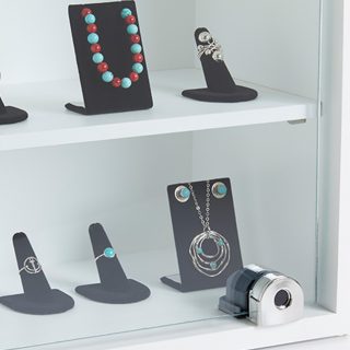 L440 Glass jewelry cabinet security, smart lock and key, digital