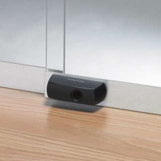 plunger lock, smart lock, fitted to glass sliding door