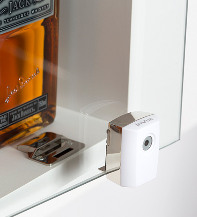 showcase lock, smart lock, invue, showcase lock, fitted to glass cabinet door