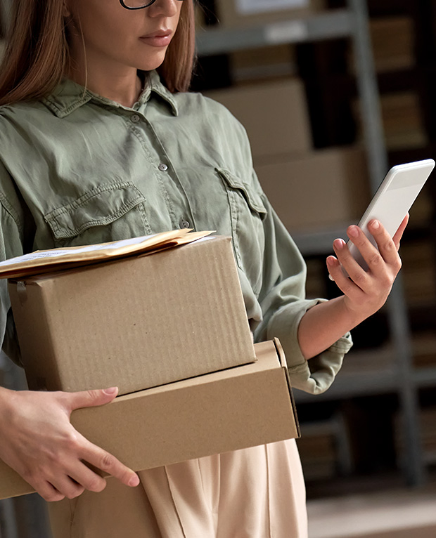 lady holding packages