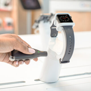 OnePOD Wearable with smartwatch secured to hoop, OneKey unlocking