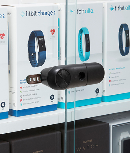 LIVE Slider lock, securing Fitbit watches in store