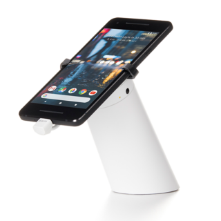 One55 phone stand, 2-bracket arms, phone secured