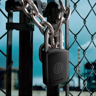 LIVE Padlock on cyclone gate